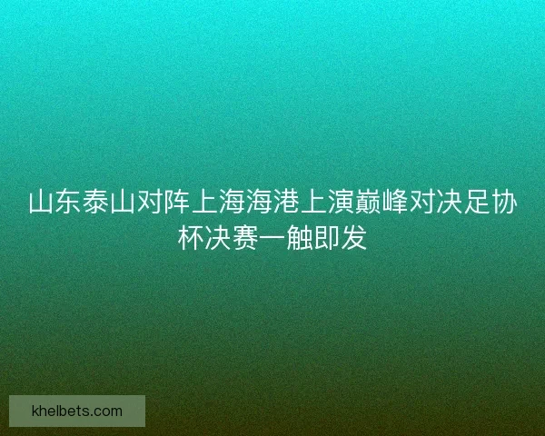 山东泰山对阵上海海港上演巅峰对决足协杯决赛一触即发